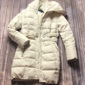 Long ivory down puffer coat ⛄️